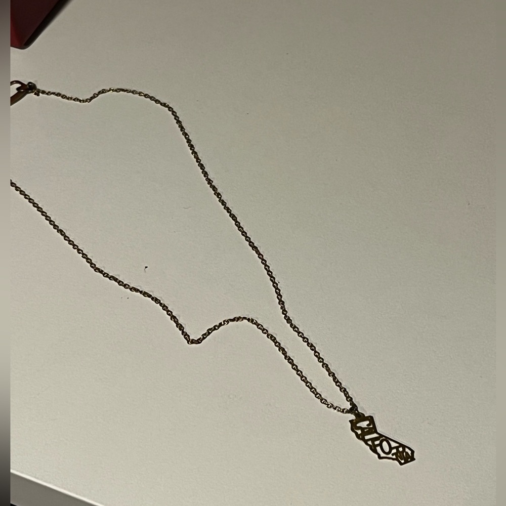 Gold plated CA Pendant Necklace